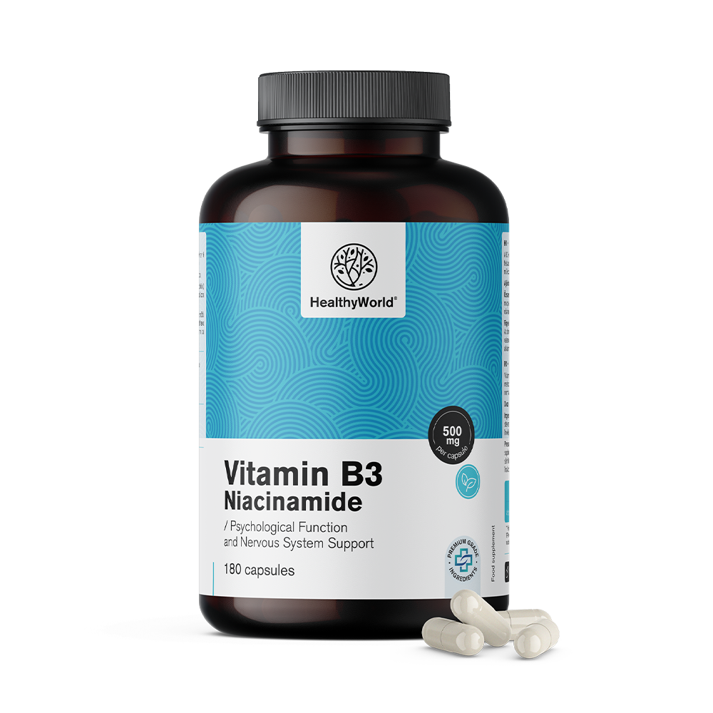 Vitamin B3 500 mg in Kapseln.
